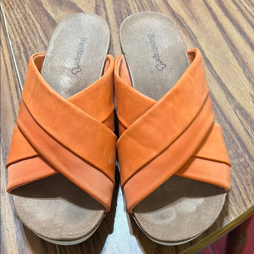 Baretraps Women's Orange Slide Sandals